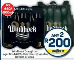 Pick n Pay Windhoek Draught or Lager offer