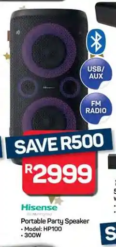 Pick n Pay Hypermarket Hisense Portable Party Speaker offer