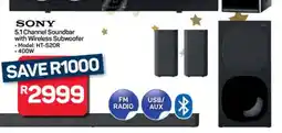 Pick n Pay Hypermarket SONY 5.1-Channel Soundbar with Wireless Subwoofer offer