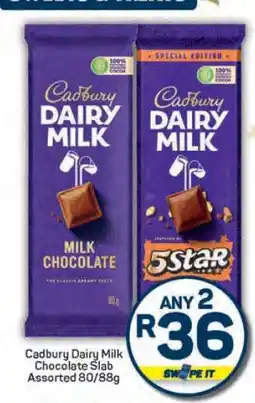 Pick n Pay Cadbury Dairy Milk Chocolate Slab Assorted 80/88g offer