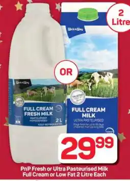 Pick n Pay Hypermarket PnP Fresh or Ultra Pasteurised Milk offer