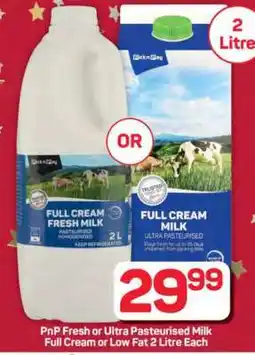 Pick n Pay Hypermarket PnP Fresh or Ultra Pasteurised Milk offer