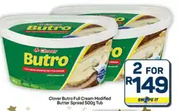 Pick n Pay Hypermarket Clover Butro Full Cream Modified Butter Spread 500g Tub offer