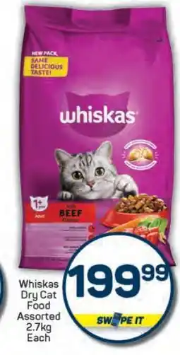 Pick n Pay Whiskas Dry Cat Food Assorted 2.7kg Each offer