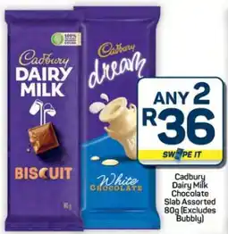 Pick n Pay Hypermarket Cadbury Dairy Milk Chocolate Slab Assorted 80g offer