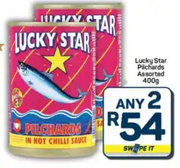 Pick n Pay Hypermarket Lucky Star Pilchards Assorted-400g offer