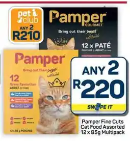 Pick n Pay Hypermarket Pamper Fine Cuts Cat Food Assorted 12 x 85g Multipack offer
