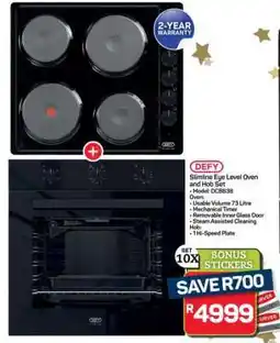Pick n Pay Hypermarket DEFY Slimline Eye Level Oven and Hob Set offer