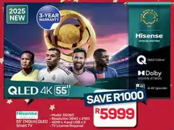 Pick n Pay Hypermarket Hisense 55'' (140cm) QLED Smart TV offer