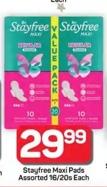 Pick n Pay Hypermarket Stayfree Maxi Pads offer