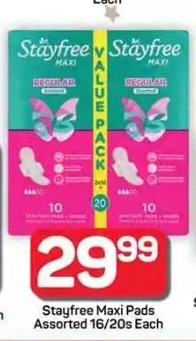 Pick n Pay Hypermarket Stayfree Maxi Pads offer