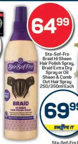 Pick n Pay Sta-Sof-Fro Braid Hi Sheen Hair Polish Spray offer