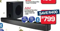 Pick n Pay Hypermarket AIM 2.1 Channel Soundbar with Subwoofer offer