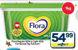 Pick n Pay Hypermarket Flora Regular 50% or Light 40% Fat Spread offer