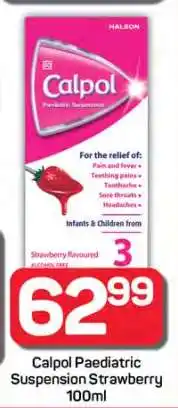 Pick n Pay Hypermarket Calpol Paediatric Suspension Strawberry 100ml offer