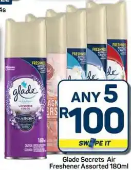 Pick n Pay Hypermarket Glade Secrets Air Freshener Assorted 180ml offer