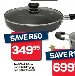 Pick n Pay Hypermarket Real Chef 26cm Non-Stick Frying Pan with Glass Lid offer