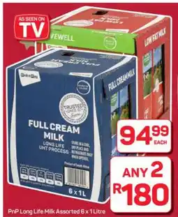 Pick n Pay Hypermarket PnP Long Life Milk Assorted 6 x 1 Litre offer