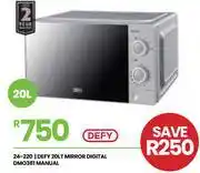 Fair Price Defy 20L Mirror Manual Digital Microwave DMO381 24-220 offer