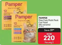 Makro Pamper Fine Cuts Multi Pack Cat Food offer