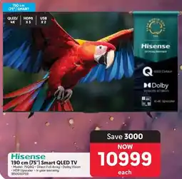 Makro Hisense 190 cm 75" Smart QLED TV offer
