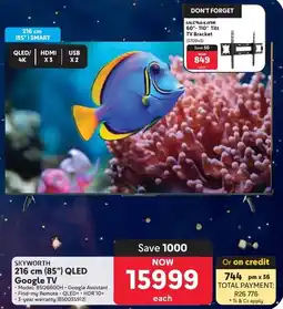 Makro Skyworth 216 cm 85" QLED Google TV offer