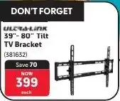 Makro Ultra-Link 39"-80" Tilt TV Bracket offer