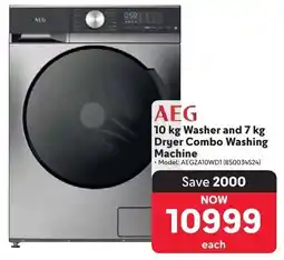 Makro AEG Washer and Dryer Combo Washing Machine offer
