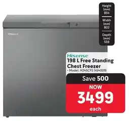 Makro Hisense Free Standing Chest Freezer offer