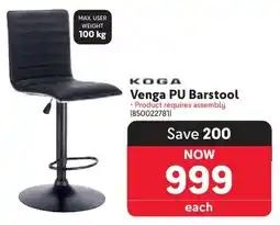 Makro KOGA Venga PU Barstool offer