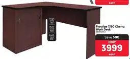 Makro Prestige 1350 Cherry Work Desk offer