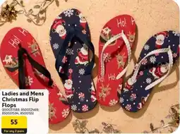 Makro Ladies and Mens Christmas Flip Flops offer
