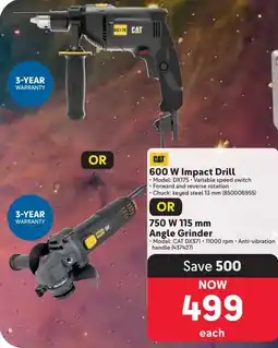 Makro CAT 600 W Impact Drill OR 750W Angle Grinder offer
