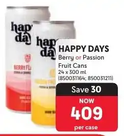 Makro Happy Days Berry or Passion Fruit Cans offer