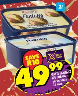 Shoprite Gatti fantasy ice cream offer