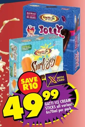 Gatti ice cream sticks