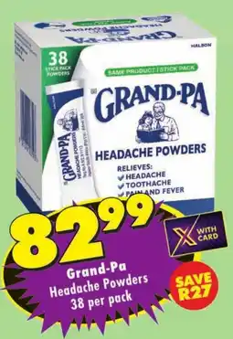 Shoprite Grand-Pa Headache Powders offer