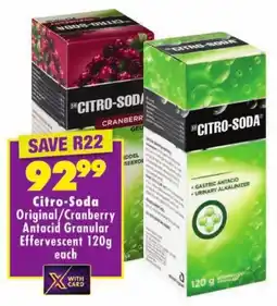 Shoprite Citro-Soda Original/ Cranberry Antacid Granular Effervescent offer