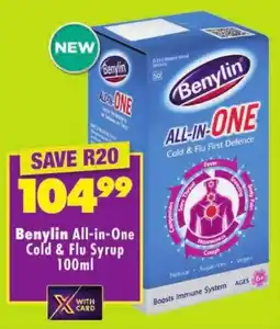 Shoprite Benylin All-in-One Cold & Flu Syrup offer