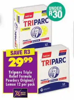 Shoprite Triparc Triple Relief Formula Powders Original/ Lemon offer