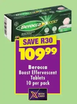 Shoprite Berocca Boost Effervescent Tablets offer