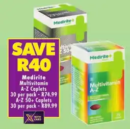 Shoprite Medirite Multivitamin A-Z Caplets offer