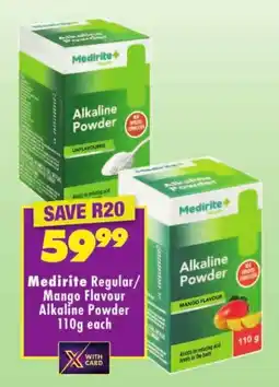 Shoprite Medirite Regular/ Mango Flavour Alkaline Powder offer