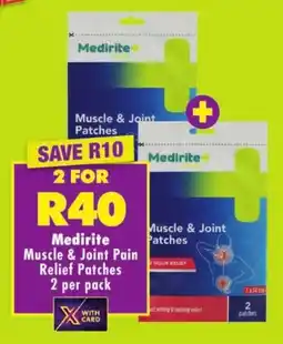 Shoprite Medirite Muscle & Joint Pain Relief Patches offer