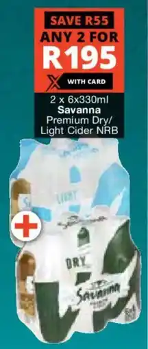 Liquor Shop Savanna Premium Dry/ Light Cider NRB offer