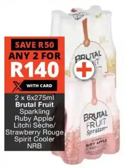 Liquor Shop Brutal Fruit Sparkling Ruby Apple/ Litchi Sèche/ Strawberry Rouge Spirit Cooler NRB offer