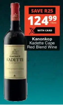 Liquor Shop Kanonkop Kadette Cape Red Blend Wine offer