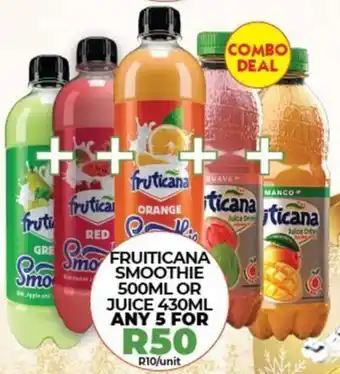 Fruiticana smoothie or juice