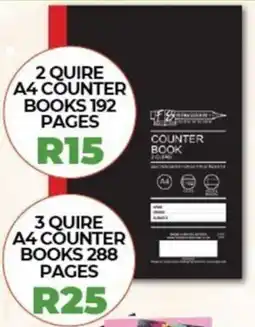 1UP 2 quire A4 counter books 192 pages offer