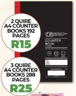 1UP 3 quire A4 counter books 288 pages offer